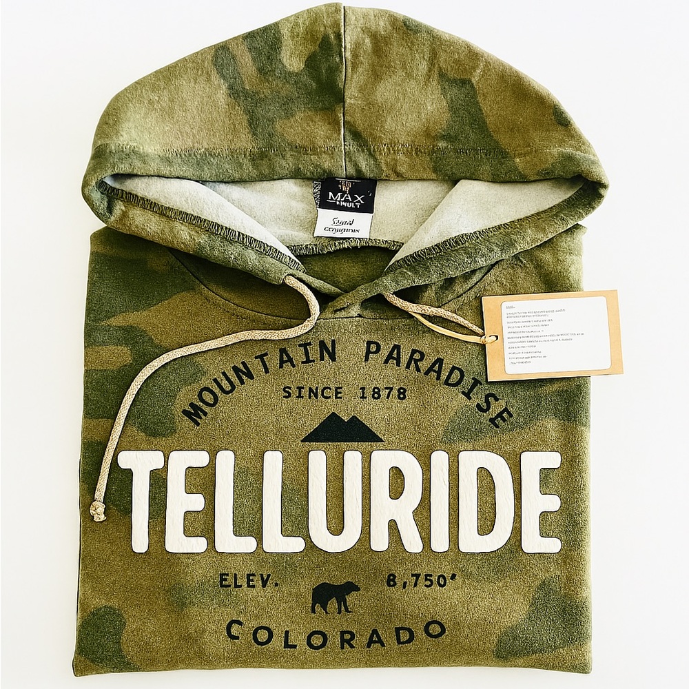 Max Telluride Camo Hoodie Size L NWT